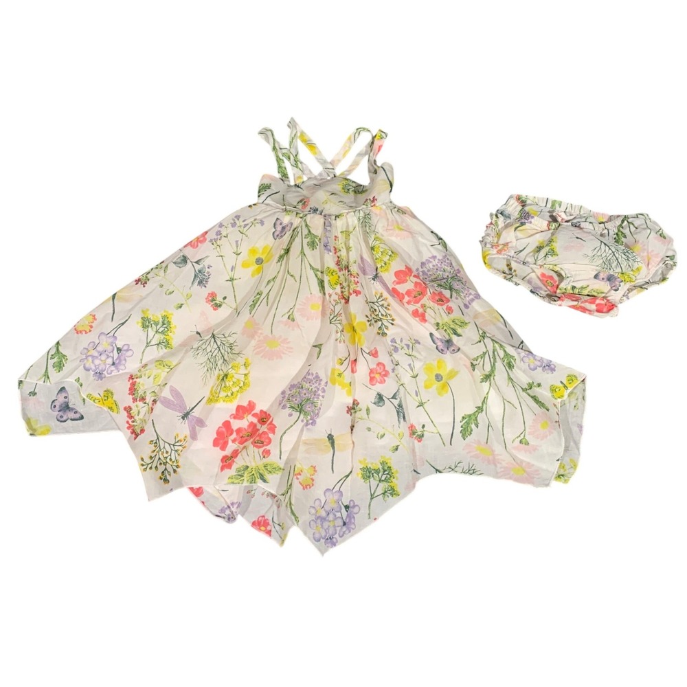Artisan NY Baby Girl Floral Butterfly‎ Dress and Bloomers Set 18M Boho Fairy